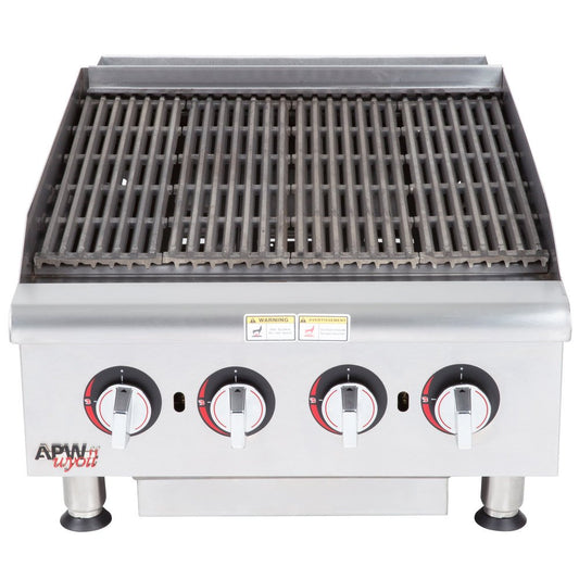 APW GCB-24S 24" Gas Charbroiler w/ Cast Iron Grates, Natural Gas