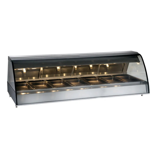 Alto-Shaam TY2-96/PL-SS 96" Dual Service Countertop Heated Display Case - (7) Pan Capacity, 120v/208 240v/1ph