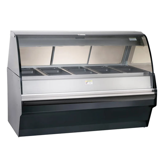 Alto-Shaam TY2SYS-72/P-BLK 72" Halo Heat Self Service Hot Food Display - Open Front, 120/208-240v/1ph, Black