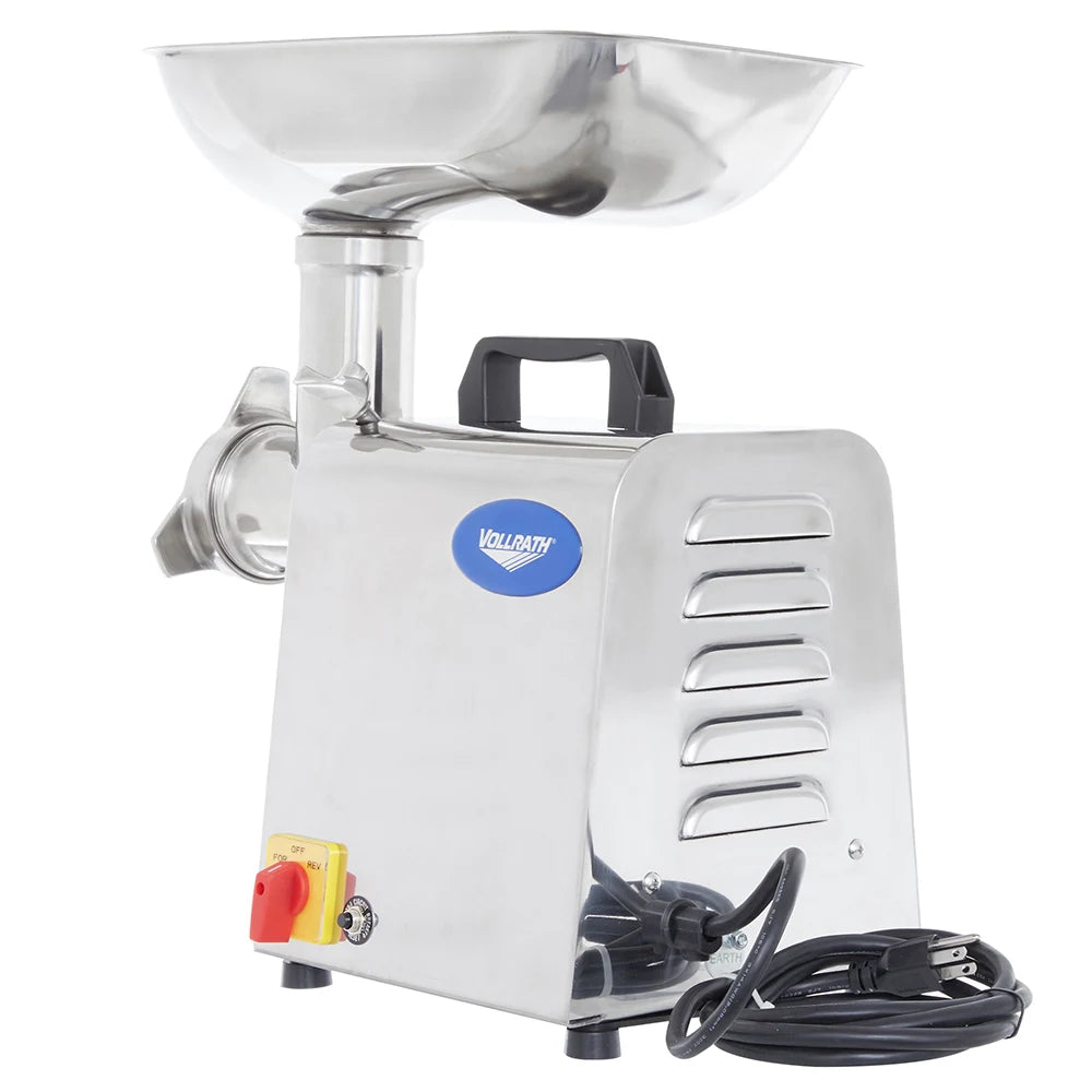 Vollrath 40743 Bench Style Meat Grinder - 264 lb Capacity, #12 Hub, 10v