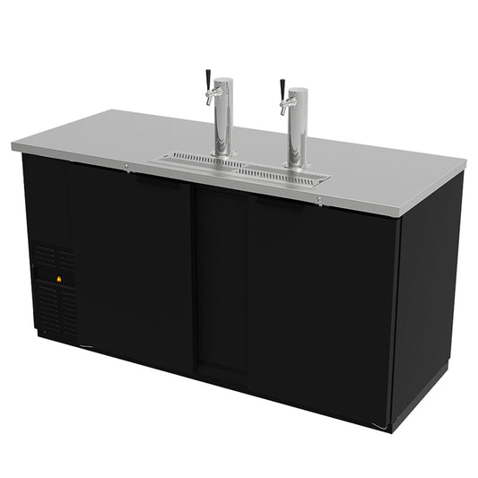 Asber ADDC-68-HC Black-Finish Direct Draw Beer Cooler 69"