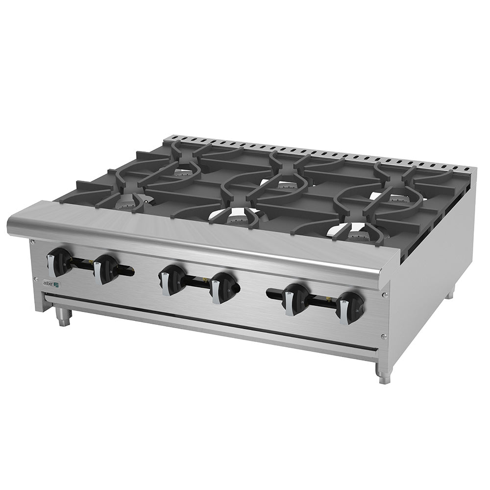 AEHP-6-36 36" 6 Burner Commercial Hot Plate asber - cerestaurant