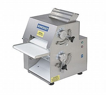 Somerset CDR-700 Stainless Steel Manual Dough Sheeter with 3.5 x 20 Synthetic Rollers - 115V, 1 HP