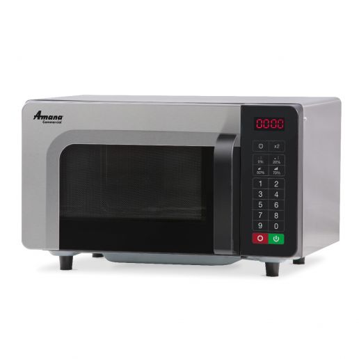 Amana RMS10TSA Stainless Steel Commercial Microwave with Touchpad Controls - 120V, 1000W