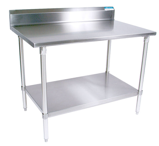 18 Gauge Stainless Steel Work Table Undershelf 5" Riser 30"x30"